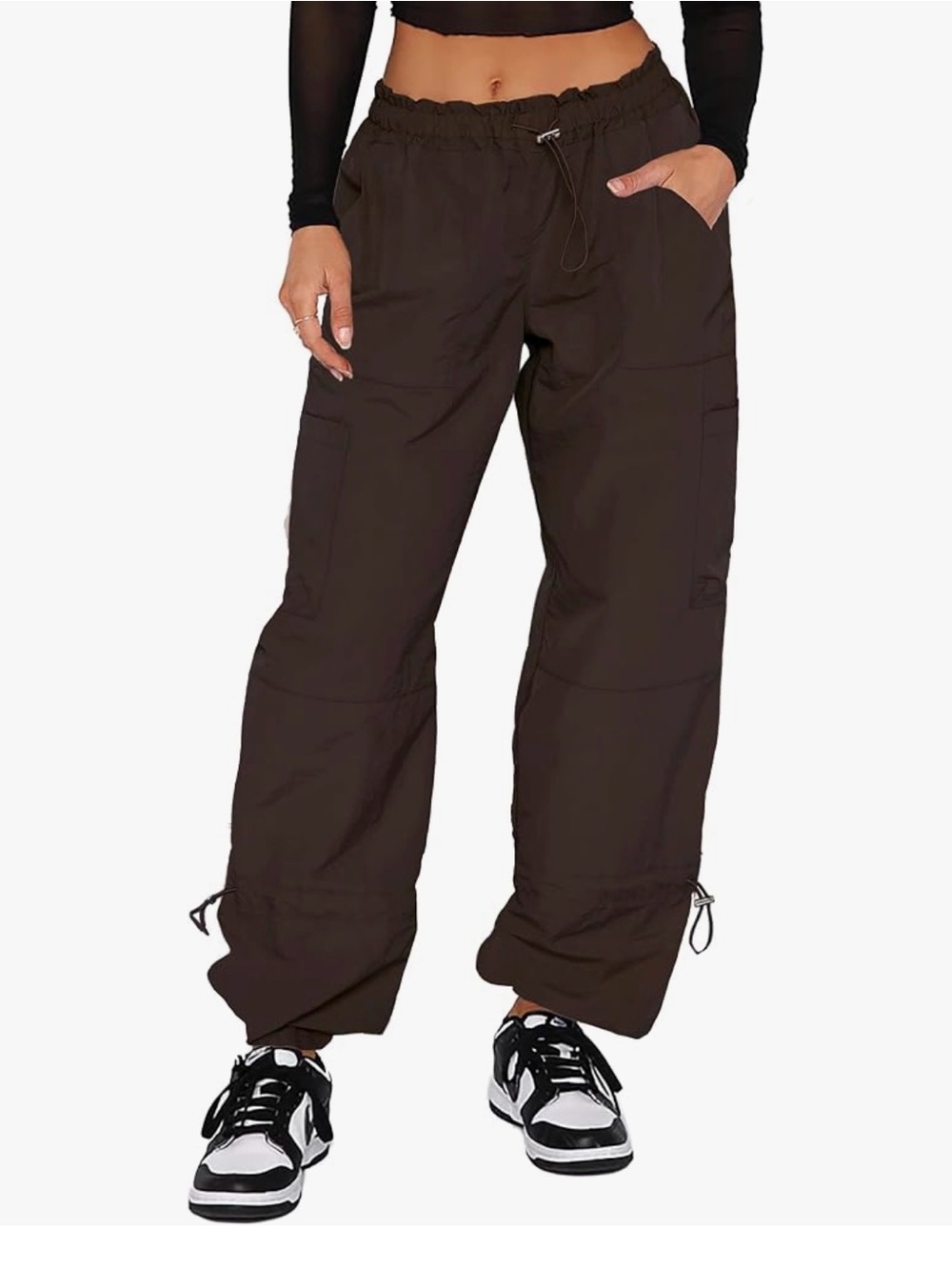 DISCIPBUSH RED Cargo Pants Women Baggy Parachute Pants Women   S NIB